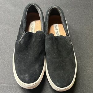 Steve Madden Black Suede Men's Loafers